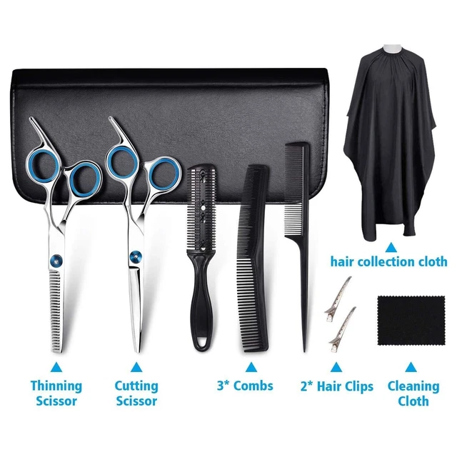 Kit de ciseaux de coiffeur professionnel pour coupe de cheveux - 6,7 po...