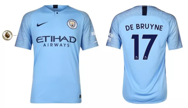 Trikot Nike Manchester City 2018-2019 Home PL - De Bruyne 17 I Heim ManCity