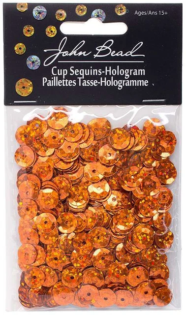 Lentejuelas redondas 8 mm 850/paquete naranja