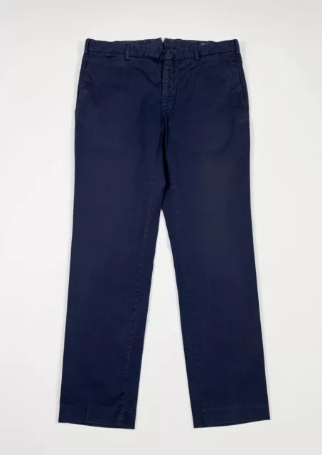 Polo ralph lauren pantalone uomo usato W34 tg 48 chino trouser blu slim T8051