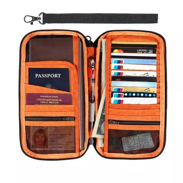 IntiPal Travel Passport Organiser – RFID Blocking Document Organiser Purse