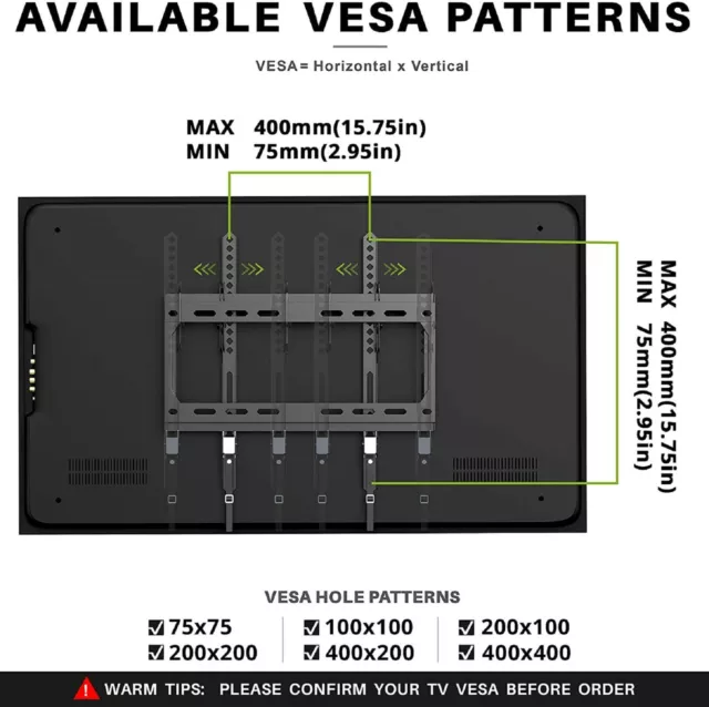 Soportes Para Televisores De Pares Hasta 55 Pulgadas 99 Lbs Instalación Fácil 2