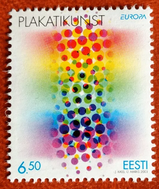 117. Estland 2003 Briefmarke Europa, Kunst. MNH