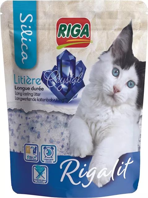 Crystal  Litière Pour Chat Absorbante D'Origine Minérale Gel De Silice 2,2 Kg 2