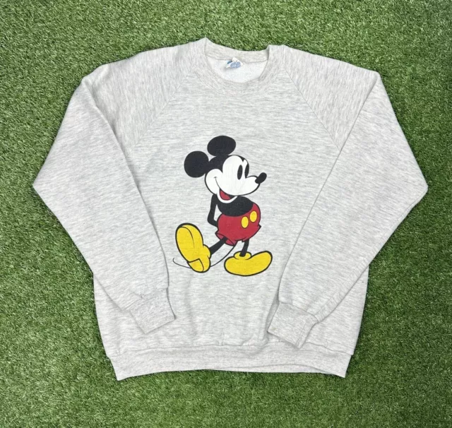 vintage mickey mouse disney crewneck Sweatshirt 80s Usa Made XL