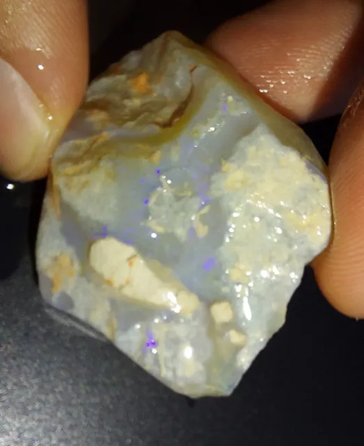 74ct Gamble Huge Solid Rough Crystal Opal Hunter Lightning Ridge Purple MASSIVE