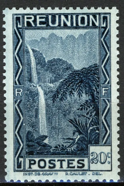 Reunion 1933, 20c Salazie waterfall MNH, Yv 131