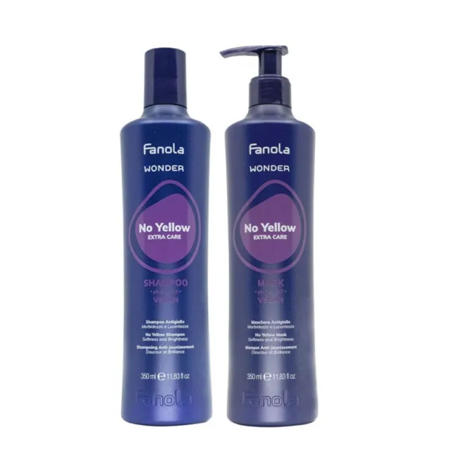 FANOLA Kit Wonder No Yellow Extra Care Shampoo 350ml + maschera 350ml