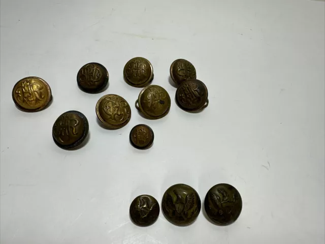 Old Antique Civil War Eagle Infantry Calvary Coat Cuff Button Lot Of 12 GAR