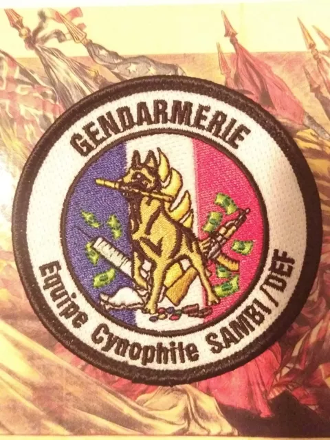 écusson / patch velcro Obsolète   gendarmerie équipe cynophile   Sambi /Def