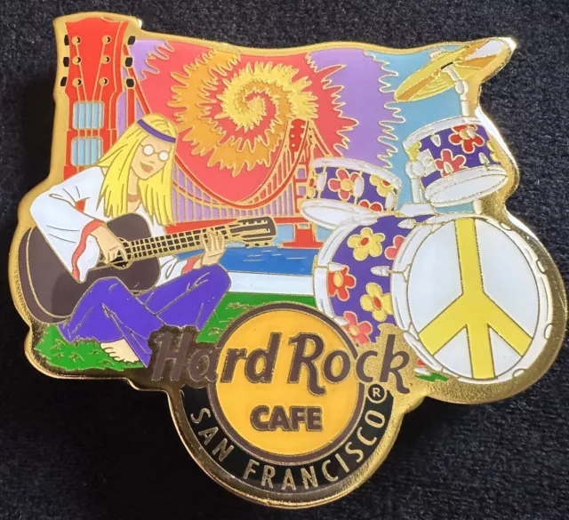 Hard Rock Cafe San Francisco California Alternative Magnet Flower Power Hippie