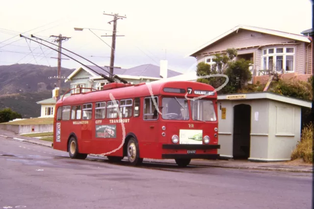 1970 Orig Slide New Zealand Wellington City Trolley Bus Mornington Station