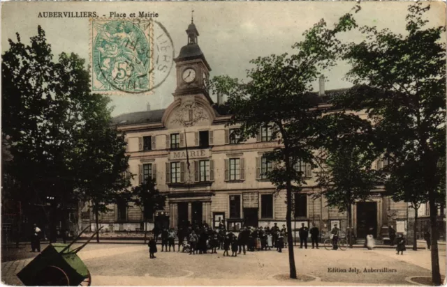 CPA Aubervilliers Place et Mairie (1360633)