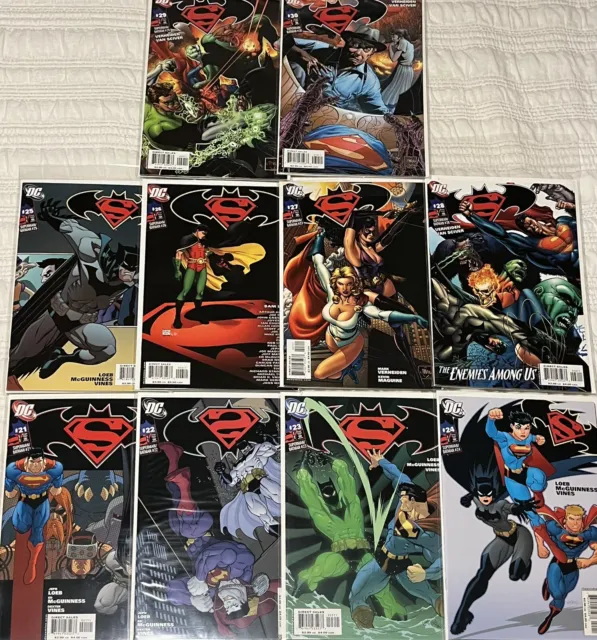 Superman Batman 21-30 Loeb, McGuinness, Vines  Bagged And Boarded VF