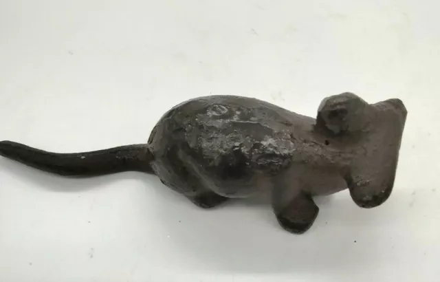 Rustic Cast Iron Mouse Figurine