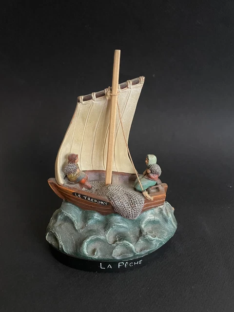 STATUETTE ANCIENNE EN terre cuite, l&amp;#39;isle Adam, la pêche. Le tréport ...