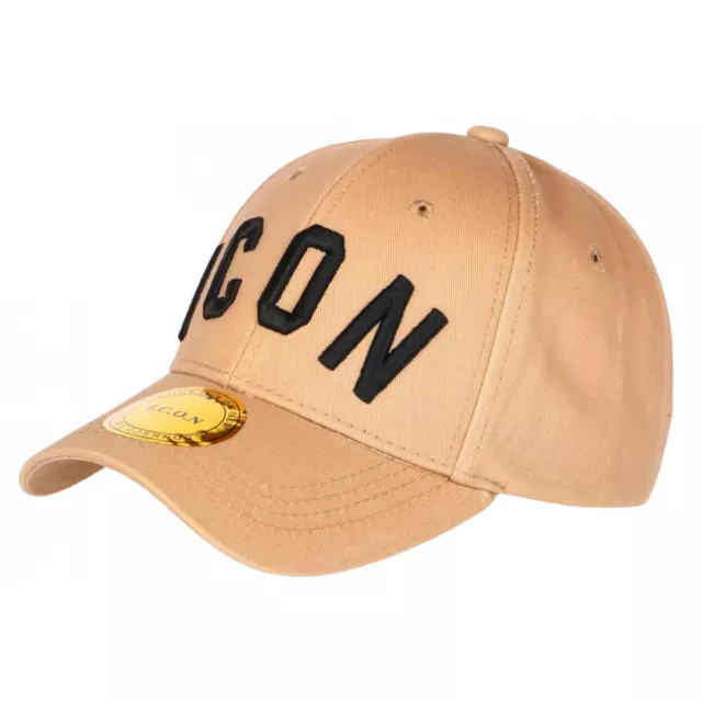 Casquette ICON Beige et Noire Tendance et Classe Baseball Fyck-Taille unique