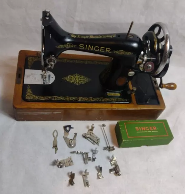 Vintage Singer 99k Hand Crank Sewing Machine 1951 Tested Working Used