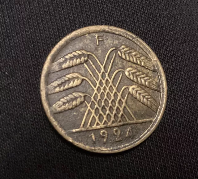50 Rentenpfennig,1924 F,  ss, 2