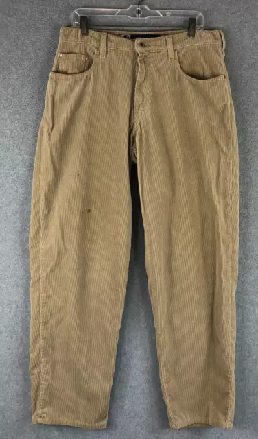 Vintage Levis Silvertab Jeans Mens 34x32 Brown Cords Pants Baggy Corduroy Grunge