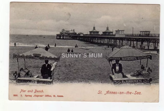 Lancashire, St. Annes-On-Sea, The Pier & Beach, Ice Cream Sellers