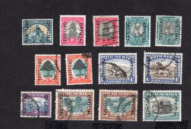 South Africa 1950-54 group of stamps Mi#Di74-75,80,82,85-86,88-93 used CV=50.2$