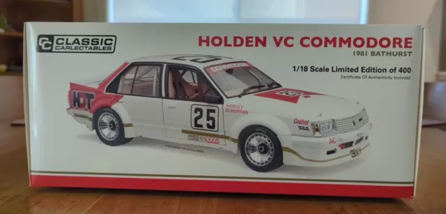 1:18 Holden VC Commodore Bathurst 1981 Harvey/Schuppan L/E 400 MIB