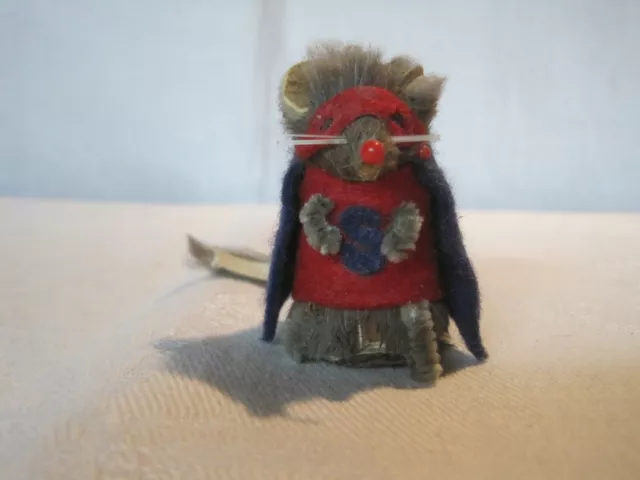 Vintage Original Fur Toys Superman Mouse