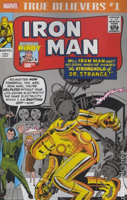 True Believers Kirby 100th Iron Man #1 VG/FN 5.0 2017 Stock Image Low Grade