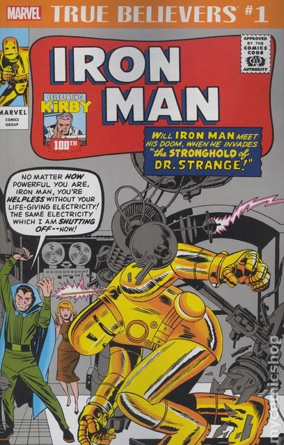 True Believers Kirby 100th Iron Man #1 VG/FN 5.0 2017 Stock Image Low Grade
