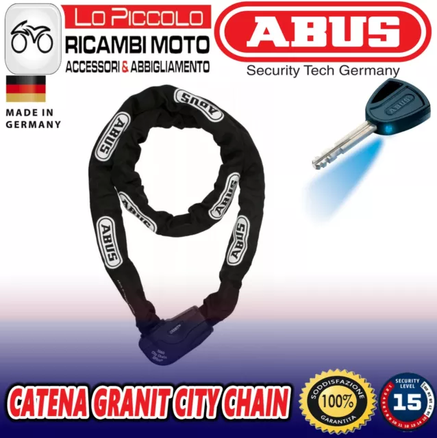 Abus Sicurezza Moto GRANIT CITYCHAIN X-PLUS 1060 L-CHAIN CATENA BICI MOTORINO