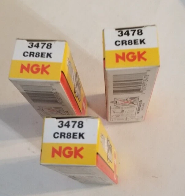 THREE NGK CR8EK 3478 Spark Plugs KTM VOR and Some Suzuki & Triumph