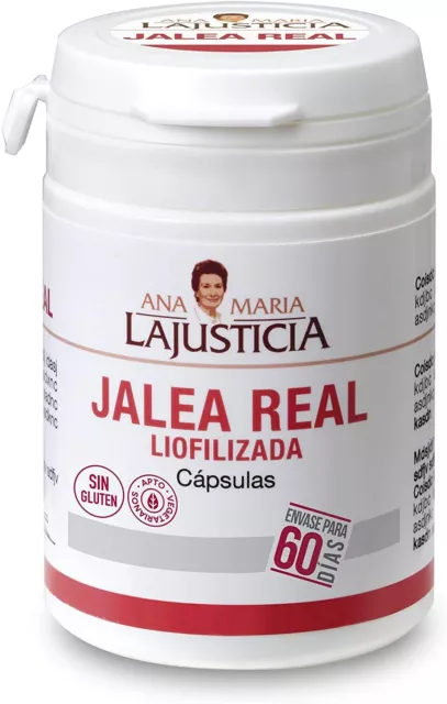 Ana Maria Lajusticia Jalea real liofilizada 60 capsula(60 dias)vegano,sin gluten