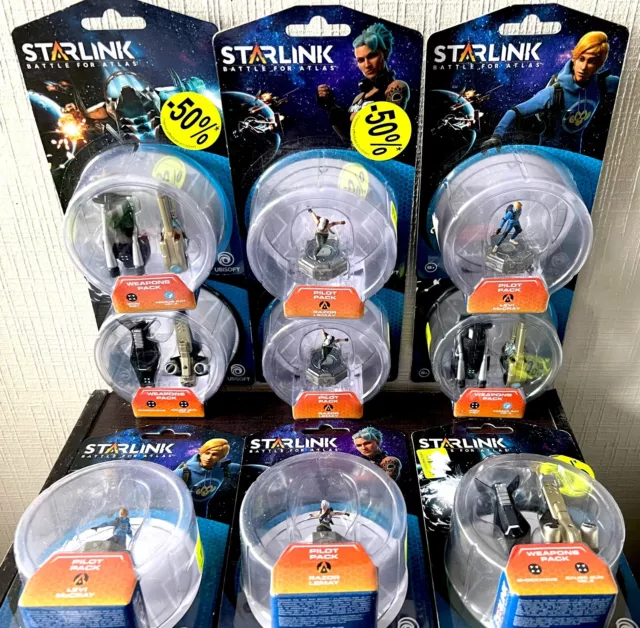 Lote De 9 Figuras Starlink: 5 Pilot Pack Y 4 Weopons Pack Nuevo