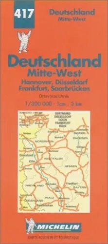 Germany: Central West (Michelin Map... by Michelin Travel Publ Sheet map, folded