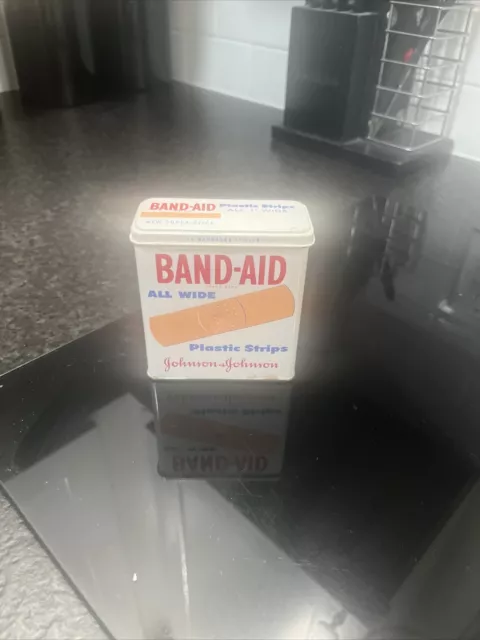 Vintage Band-Aid Metal Tin Box All Wide Plastic Strips