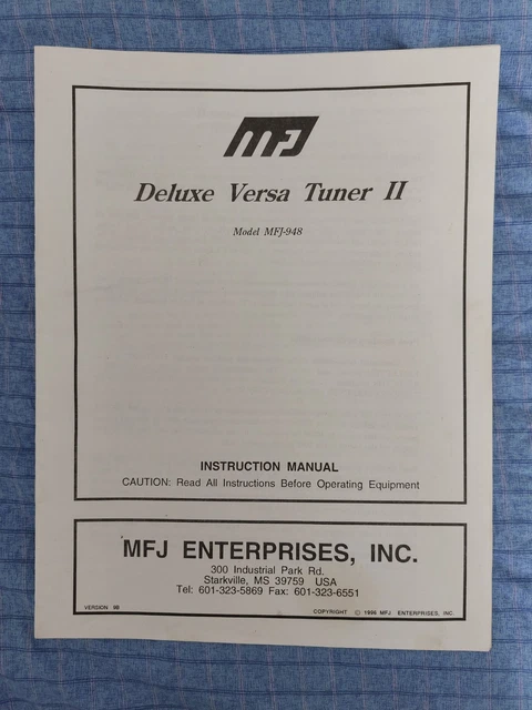 Accordatore d'Antenna Mfj 948 Deluxe Versa Tuner (Roller Indutance) | Usato - Buono | €270.00 | Chiavari, Liguria