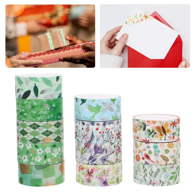 12 rollos cinta floral washi cinta adhesiva decorativa papel cinta adhesiva niño