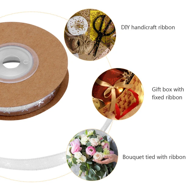 christmas gift wrap ribbon 2x Geschenk Wrap Band Urlaub Verpackung Band Weihnach 3
