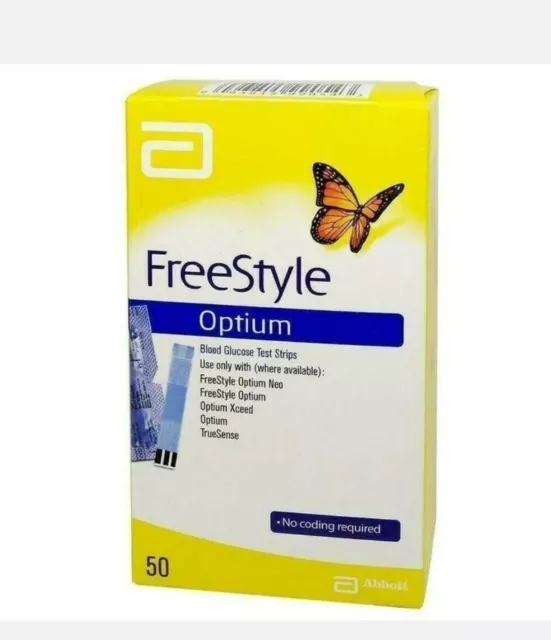 50 Freestyle Optium strisce reattive diabete test glucosio scadenza: 30-09-2024