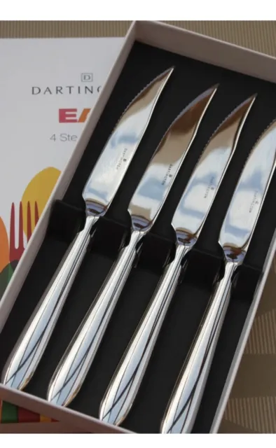 Dartington EAT Steak Knives 18/10 Stainless Steel Set Of 4 - Brand new