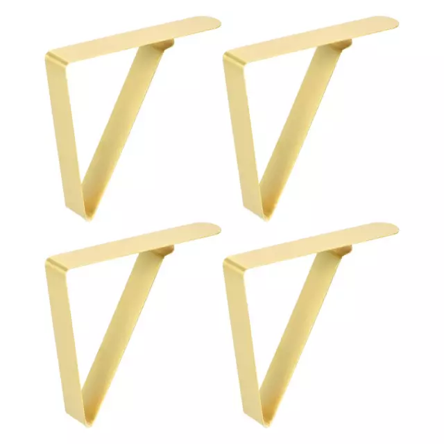Tablecloth Clips 83mm x 73mm 430 Stainless Steel Table Cloth Holder Gold 12 Pcs