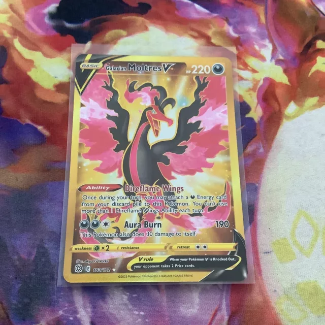 Galarian Moltres V - 183/172 - Secret Rare - Sword & Shield: Brilliant Stars