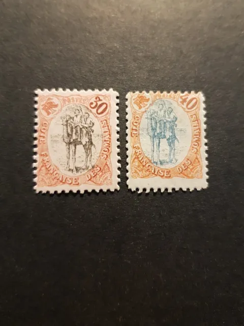 Briefmarke Frankreich Kolonie Wert Des Somalia N° 46/47 Neu MH 1902