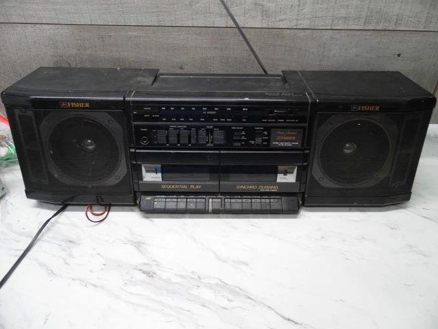 🎆Vintage Fisher Boombox Radio Dual Cassette Speakers Model PH-W802BF 🎆 🎆Vintage Fisher Boombox Radio Dual Cassette Speakers Model PH-W802BF 🎆
