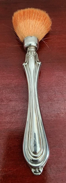 Vintage 925 Sterling Silver 539 F Make Up Brush W/Natural Hair. 52Grs