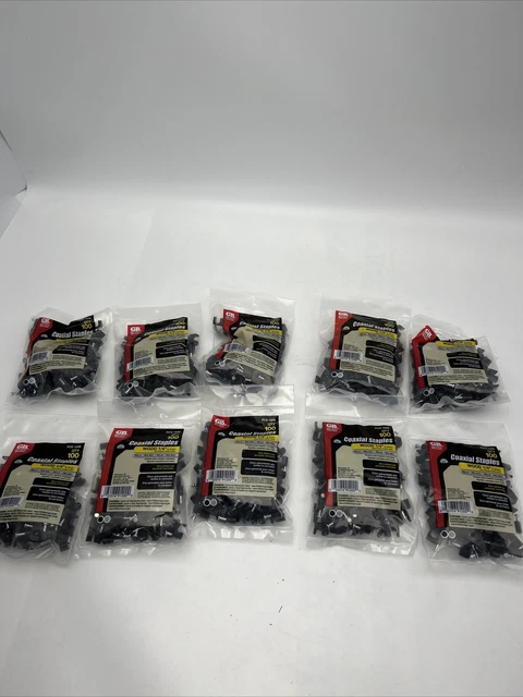 Gardner Bender 1/4 in. Coaxial Staples PCS-100B 10 Packs X 100 Staples (1,000)