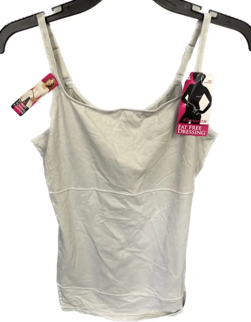 FLEXEES MAIDENFORM INSTANT Slimmer Firm Control Tank Size Large White/Gold  B171 $14.95 - PicClick
