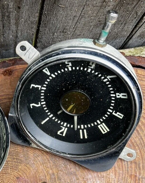 VINTAGE 1950'S BORG CAR CLOCK dashboard American classic car electric ...
