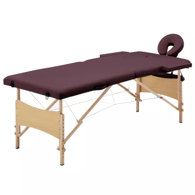 Holz Massagetisch Klappbar 2 Zonen mit Tragetasche Therapie Massageliege O5P8
